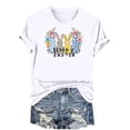 thumbnail image 2 of Mujeres Manga Corta de Verano Tops Día de San Valentín Impreso Cuello Redondo, Camisa de Moda Casual Blusa, 2 of 6