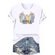 thumbnail image 4 of Mujeres Manga Corta de Verano Tops Día de San Valentín Impreso Cuello Redondo, Camisa de Moda Casual Blusa, 4 of 6