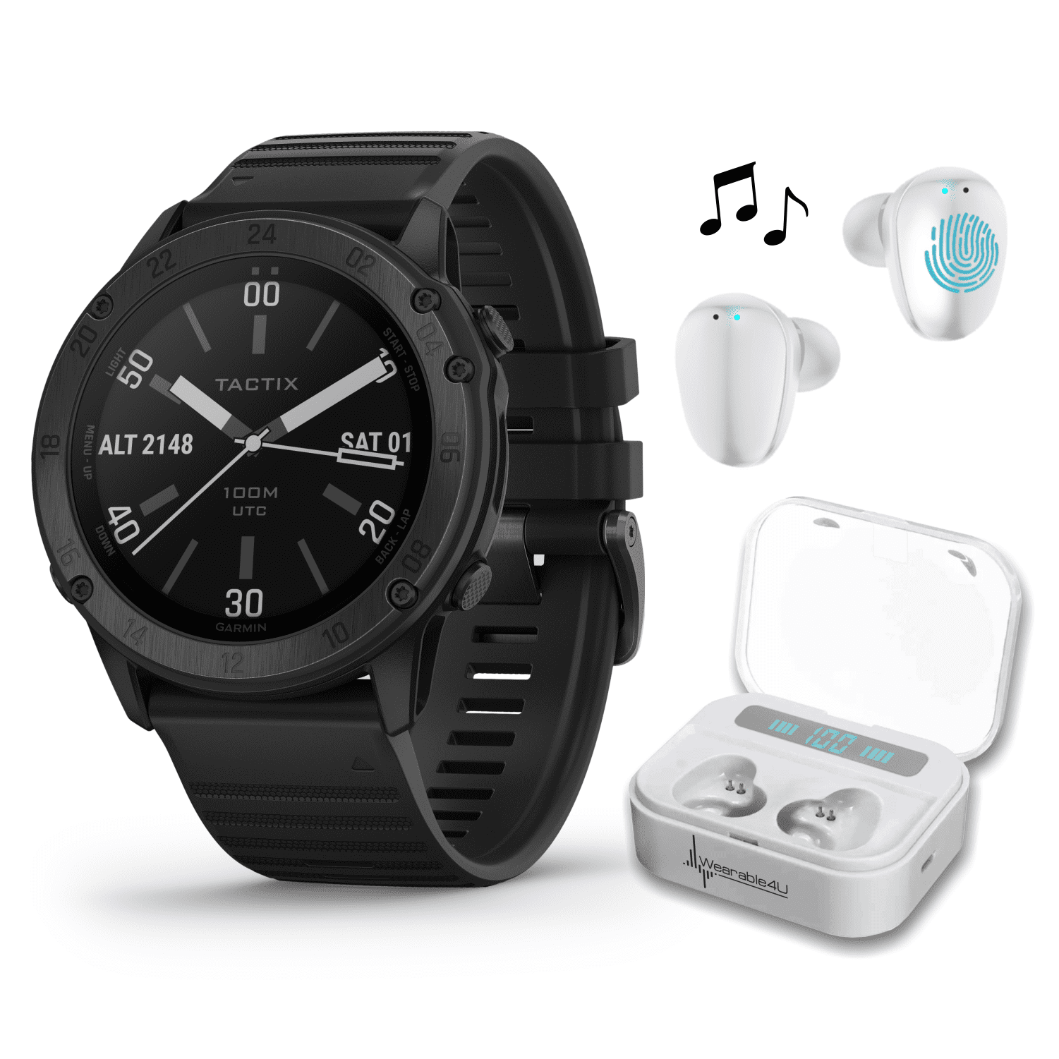 Buy Garmin tactix Delta Black GPS Smartwatch with Wearable4U White