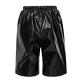 thumbnail image 2 of Haitryli Girls Metallic Shorts Jazz Street Dance Shorts Shiny Dance Hot Short School Stage Show Black 170, 2 of 6