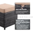 thumbnail image 5 of 6 Piece Rattan Sectional Sofa Set,Outdoor Conversation Set,Patio Furniture Set with All Weather Cushions and Glass Table, Garden Conversation Sofa Chair Set for Patio Deck Garden Pool,Brown, 5 of 15