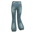 thumbnail image 4 of DSJLMQ Girls Jeans Flare High Waisted Stretch Baggy Jean Pants for Teens Bell Bottom Cute Casual Denim Pant with Pockets 7-16Y, 4 of 7