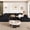 Black, variant on 124" U-Shaped Sectional Couches for Living Room, 4-Seat Cloud Couch Modular Sofa, Corduroy Deep Seat Boneless with Pillows, No Assembly,Light Gray