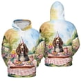 thumbnail image 3 of Happy Mother's Day Boykin Spaniel with Sweets and Flowers at a Picnic All Over Print 3D Hoodie Unisex Merch Hoodies Dog Lover - 13005, 3 of 6