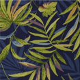 thumbnail image 4 of 8'x10' Ink Blue Hand Hooked UV Treated Oversized Tropical Leaves Indoor Outdoor Area Rug, 4 of 5