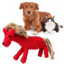 Durable Rope Horse Dog Toy for Aggressive Chewers Teeth Cleaning Chew Interactive Pet Play Training