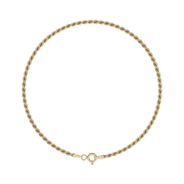 Pulsera De Oro Torsal Hueco 10k Calibre 2mm 21.5 Cm Unisex