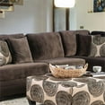 thumbnail image 5 of Furniture of America Sheryl Transitional Microfiber Sectional in Brown, 5 of 5