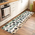 thumbnail image 3 of Teal Brown Paw Print Runner Rug 2x6 FT,Non Slip Hallway Rugs,Vintage Farmhouse Wooden Grain Washable Soft Floor Carpet Throw Runner Carpet Long Rugs for Entryway Kitchen Bedside Sliding Door, 3 of 8