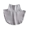 thumbnail image 1 of Dsscvnef Fake Collar Women's Fall & Winter Inner Layer Knit Scarf Neck Warmer Striped High Neck Stretchable False Boy Ruffled Shirt Turtle Neck Dickey, 1 of 3