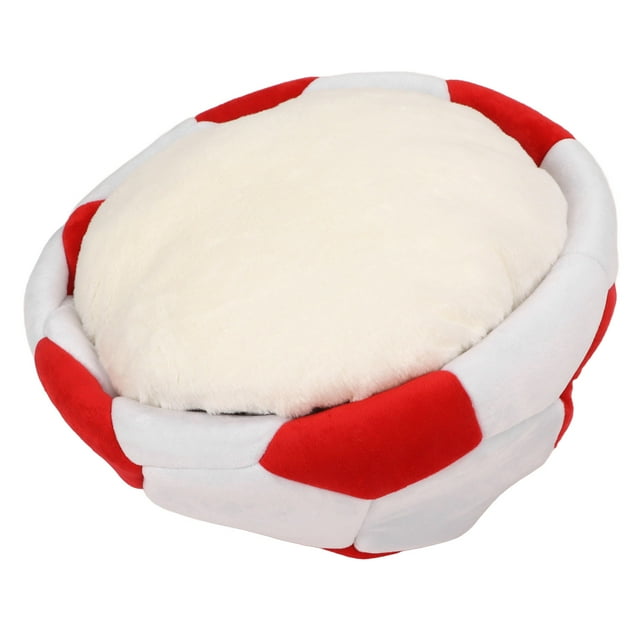 Lit de Grotte pour Animaux de Compagnie, Hiver Chaud Forme de Football Semi-Fermé Simple But Chat pour Chats Chatons Chiots Petits Animaux de Compagnie