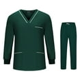 thumbnail image 2 of Nursing Scrubs V Neck Scrub Top and Pants for Veterinary SPA Operating Room S, 2 of 9