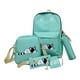 thumbnail image 3 of Bolsa 5 unids/set lindo gato de lona mochila de viaje de mano de hombro (verde) JShteea Para Estrenar, 3 of 7