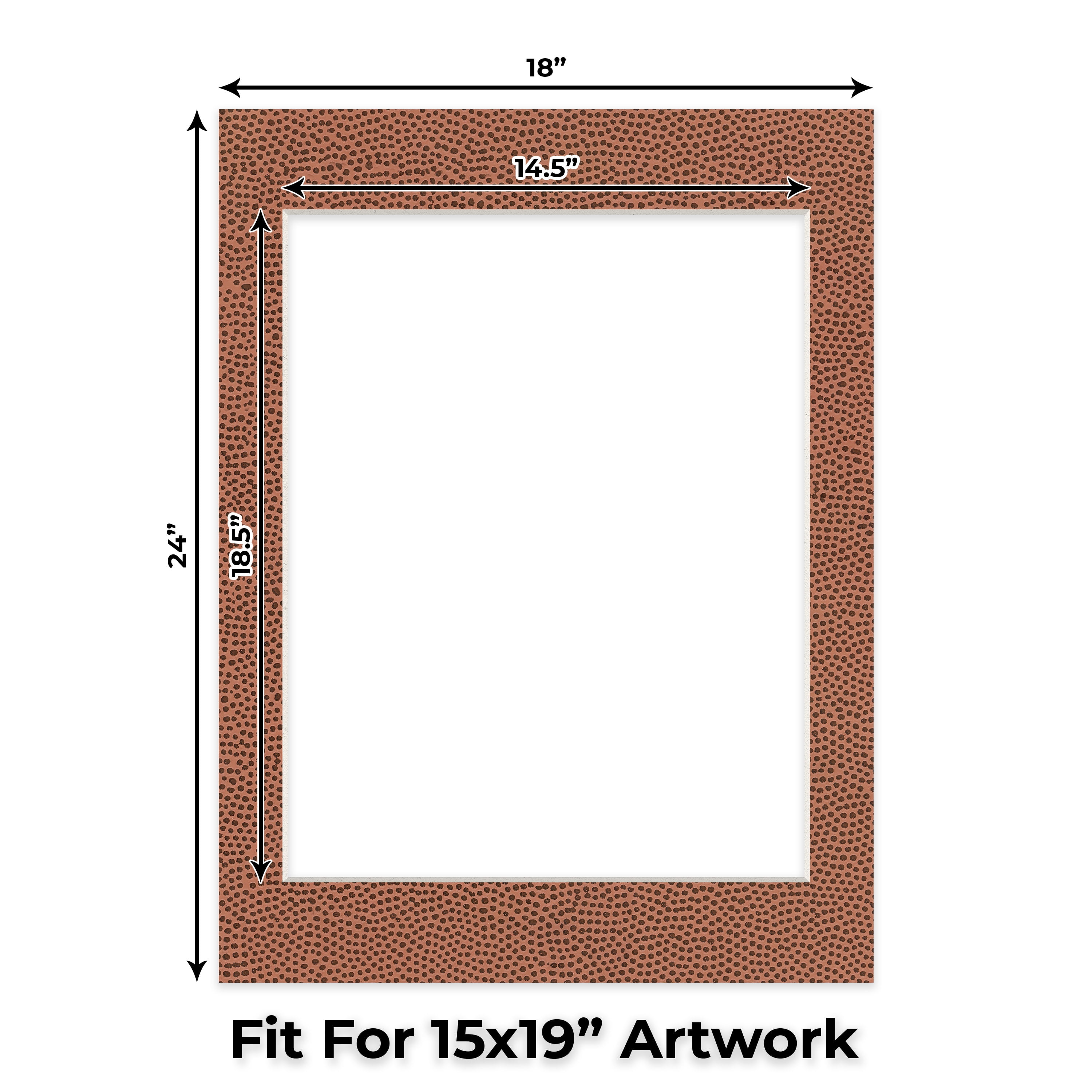 Football Texture Picture Frame Mat for 18x24 Frames - Fits 15x19 Photos - 25 Mats