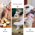 thumbnail image 2 of KAKOWELY 2 baberos de cumpleaños para perros y gatos con estampado creativo, elegantes toallas para la saliva., 2 of 5