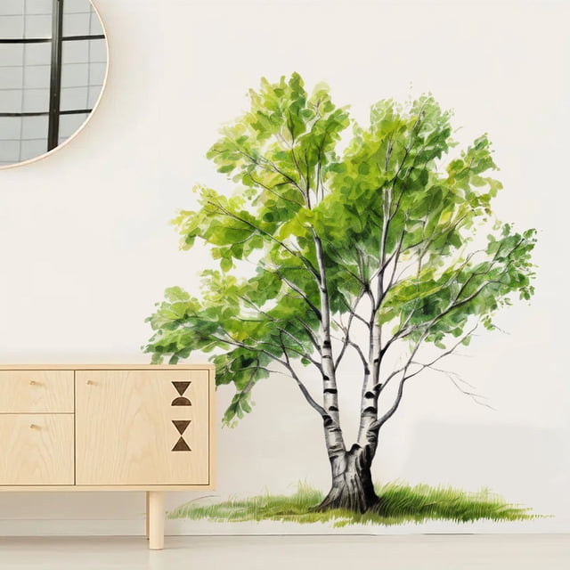 Adhesivos de pared 3D realistas con forma de árbol para sala de estar y dormitorio