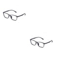 thumbnail image 1 of Minnieouse Gafas TR90 Rectángulo Marco completo Sin lentes recetados Gafas de estilo vintage Gafas ligeras para negro Negro 2piezas, 1 of 6