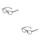 thumbnail image 1 of Minnieouse Gafas TR90 Rectángulo Marco completo Sin lentes recetados Gafas de estilo vintage Gafas ligeras para negro Negro 2piezas, 1 of 6