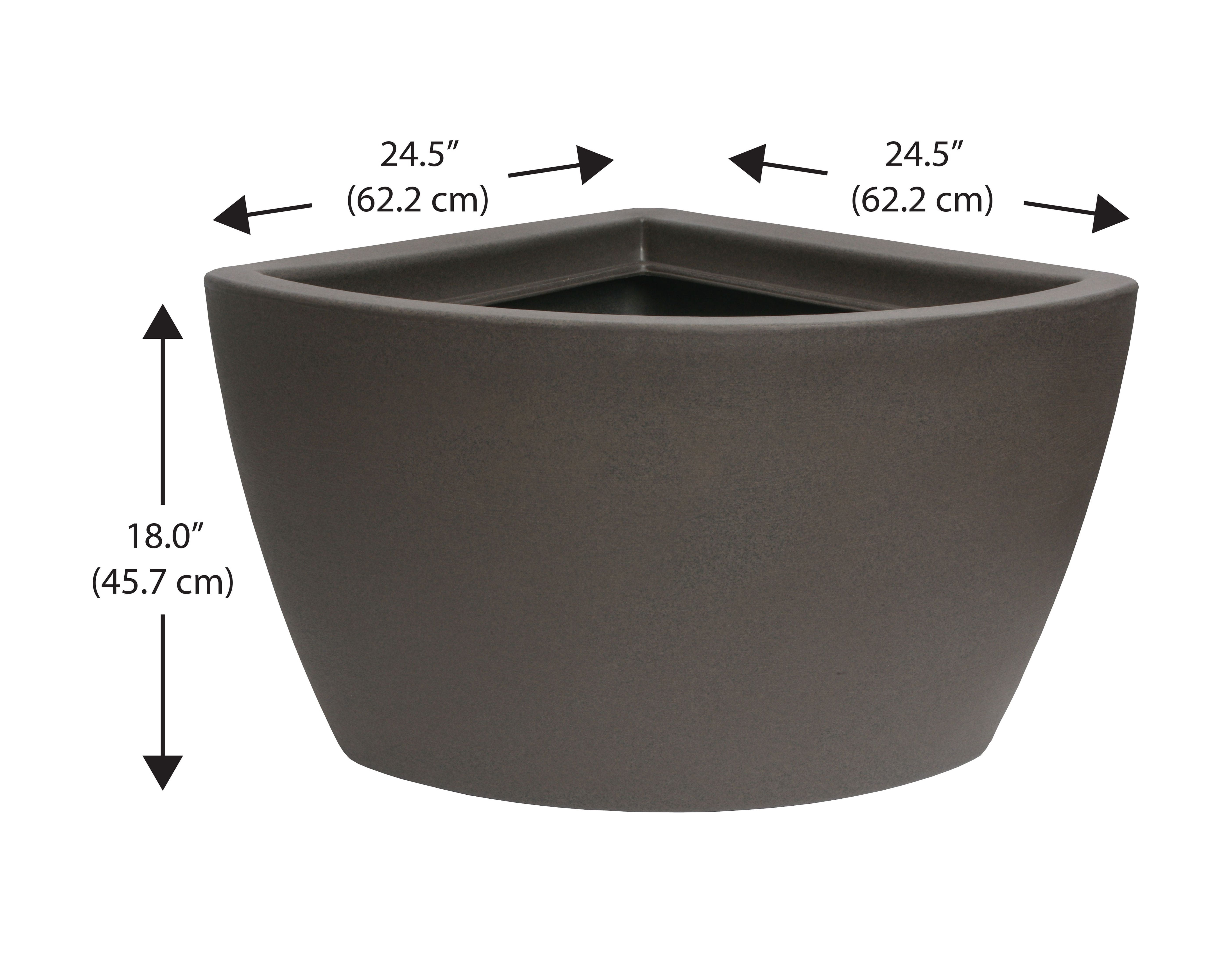 Algreen 30312 35 gal Hampton Contemporary Brownstone Corner Planter