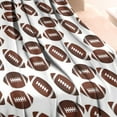 thumbnail image 3 of Brown Footballs Repeat Pattern Blanket,Comfortable Soft Lamb Wool Throw Blanket,All Season,Warm Lightweight Blankets for Sofa Bed Couch Living Room Chair,30"x40", 3 of 4