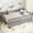 Grey#2, variant on Bed Frames Twin XL Size Platform Bed with Guardrails, Solid Wood Twin XL Bed Frame, Can Be Converted into a Queen Platform Bed,White,Storage Beds Frames