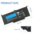 thumbnail image 2 of KingSener 7.6V 60Wh Laptop Battery for Dell Latitude 12, 13, 14 Models F3YGT, 2X39G, 2 of 8
