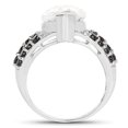 thumbnail image 2 of 8.75 Carat Genuine Crystal Quartz & Black Spinel .925 Sterling Silver Ring QJ Model, 2 of 3