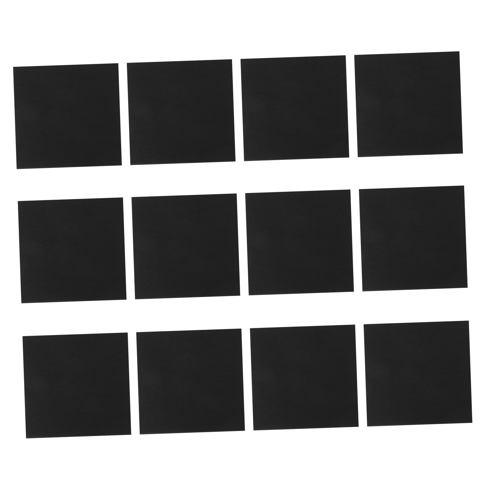 GOOHOCHY Black Adhesive Acoustic Panels for Home Use Sound Proofing Walls with Polyester Material 12pcs