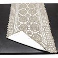 thumbnail image 2 of Fennco Styles Handmade Crochet Lace Cotton Rectangular Table Runner (16"x72", Grey), 2 of 2