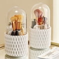 thumbnail image 2 of Maquillage Pot de Brosse de Maquillage Boîte à Brosse avec Couvercle Anti-Poussière Visible 360 Degrés Rotation Commode Table de Maquillage Brosse 5 Grilles Boîte de Rangement Fournitures à la Maison, 2 of 6