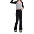 thumbnail image 3 of Girls School Uniform Pants Slim High Waist Elastic Waistband Solid Print Flared Trousers Back To School Girls Pants Size 3-4 Years, 3 of 6