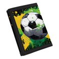 thumbnail image 2 of Psesaysky Trifold Purse Ink Splatter Soccer Print Foldable Children's Wallet for Outdoor, Polyester Zipper Trifold Card Wallet, 2 of 7