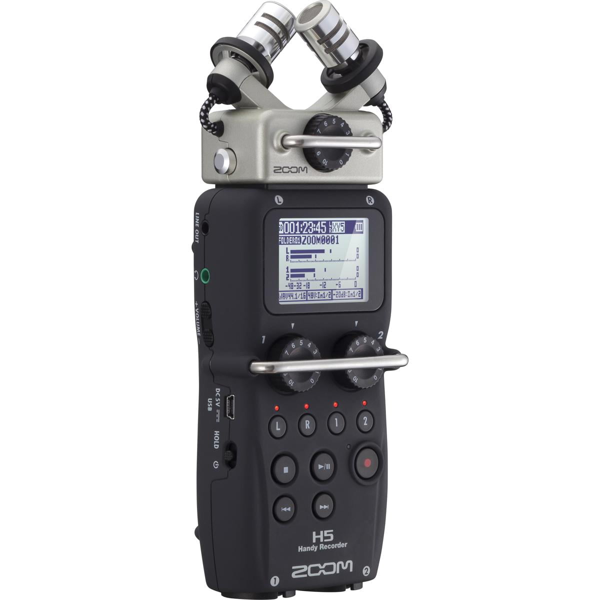 Zoom ZH5 Recorder with Interchangeable Microphone System - Bundle With Zoom Accessory Pack for H5