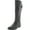 Grey, variant on Womens Brown Crocodile Buckle Accent Studded Leandraa Almond Toe Block Heel Zip-Up Riding Boot 7.5 M