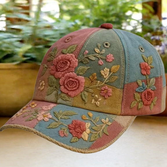 Sales 2026 Under $5 Khaki Baseball Cap GIJNRIUIUA Red Rose Printed Hat Tongue Hat for Women Hats