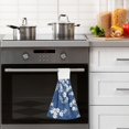 thumbnail image 4 of Yayeee Kitchen Hanging Hand Towels Set of 2 with Loop Bathroom Absorbent Tie Towel, Floral Ocean Waves, 4 of 7