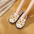 thumbnail image 6 of Fotbe Yellow Biscuit Pattern Women's Fuzzy Slippers Plush Slippers Fluffy Winter House Shoes Indoor and Outdoor-Large, 6 of 8