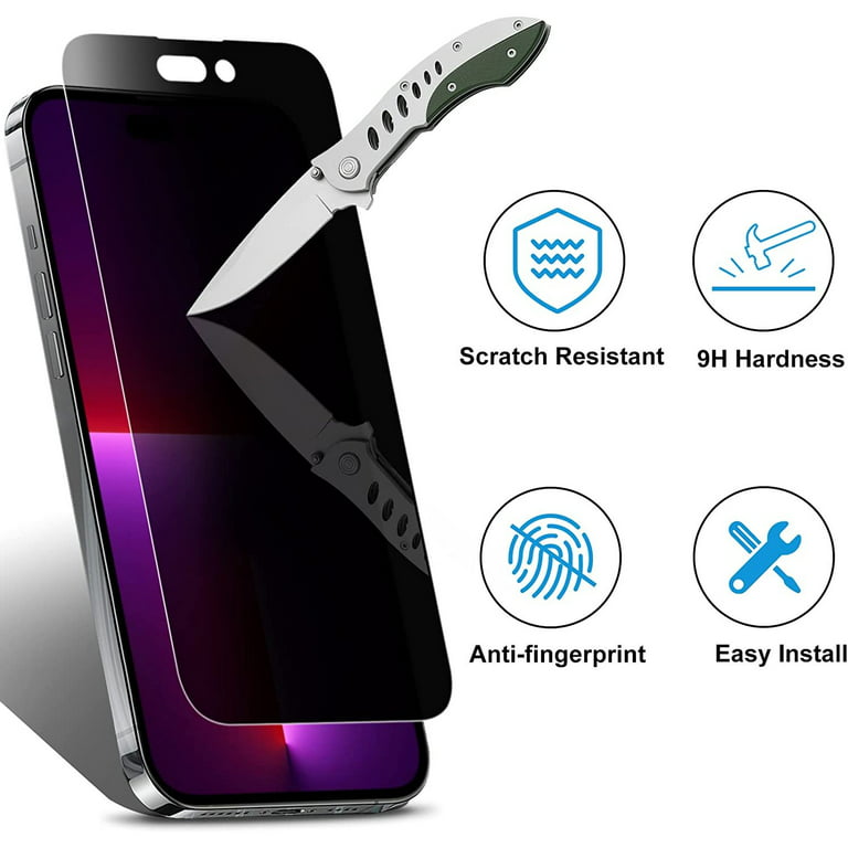 Privacy Tempered Glass Screen Protector for iPhone 14 Pro Max