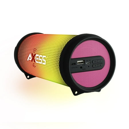 UPC: 0818443016232 | Axess HIFI BT Media Speaker with Colorful RGB Lights in Pink