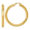 thumbnail image 4 of Auriga Fine Jewelry 14K Yellow Gold Round Tube Hoop Earrings for Women, 4 of 7