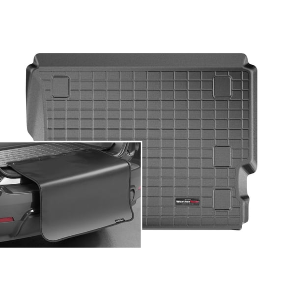 WeatherTech Cargo Trunk Liner with Bumper Protector compatible with Jeep Wrangler 4-Door, Wrangler Unlimited 4-Door - Behind 2nd Row w/ Bumper Protector, Black