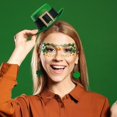 thumbnail image 3 of Autocollant Peint Pailleté Vert Chapeau St. Day Four Irlandais, 3 of 6