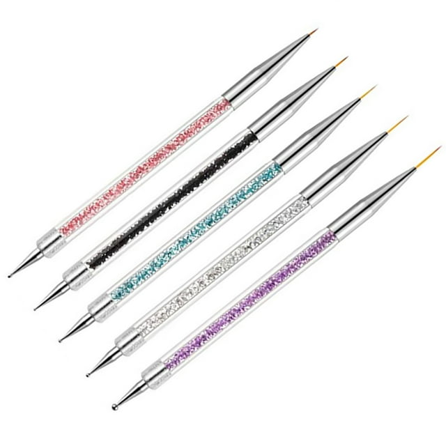 Stylo à Ongles Double Embout Brosses de Manucure Outil de Pointillage