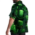 thumbnail image 3 of Saint Patrick's Day Men's Short Sleeve Poplin Beach Shirts, Casual Printed Button Down Summer Hawaiian Shirt - Unisex, 3 of 6