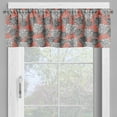 thumbnail image 4 of Ambesonne Floral Valance & Curtain, Vintage Monochrome Flowers, 55"x36", Coral White and Charcoal Grey, 4 of 7
