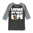 thumbnail image 1 of Mickey & Friends - Living My Best Life - Toddler And Youth Raglan Graphic T-Shirt, 1 of 1