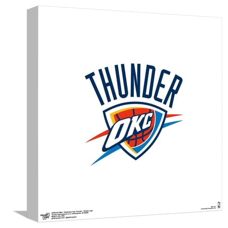Gallery Pops NBA Oklahoma City Thunder – Global Logo Canvas Wall Art Unframed Version 12 x 12