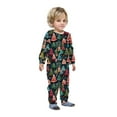 thumbnail image 3 of Odeerbi Christmas Onesie Pajamas for Family Holiday Sleep Jumpsuit Long Sleeve Family Christmas Pajamas Matching Sets Infant Fashion Printed Hooded Jumpsuit Sleepwear PJs Set Black, 3 of 5