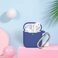 thumbnail image 2 of Funda Protectora de Silicona brillar para AirPods Azul Real con Llavero, 2 of 4