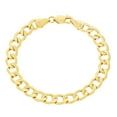 thumbnail image 2 of Nuragold 14K Real Yellow Gold Cuban Curb Link Chain Bracelet 7"-9" (2mm-7.5mm) Italian Jewelry for Men & Women, 2 of 19